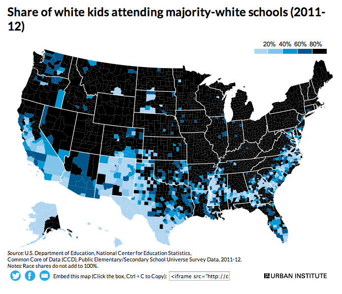 White KIds in majority white schools